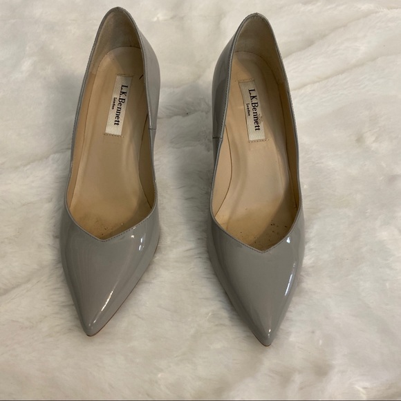 Lk l.k. Bennett odyssia grey patent leather pumps - Picture 2 of 7